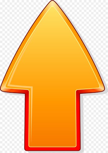 Arrow Euclidean vector Icon - Vector yellow up arrow 