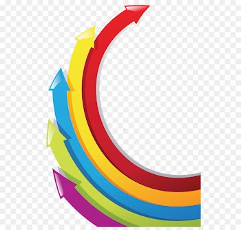 Arrow Euclidean vector Infographic - Four-color high-gloss texture arrow 