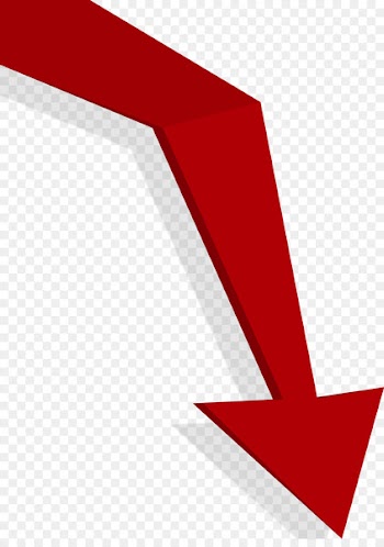 Arrow Euclidean vector - Red down arrow 