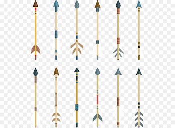 Arrow Feather - 12 feather arrows design vector material 