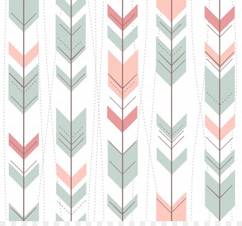 Arrow Fletching Textile Pattern - geometric pattern 
