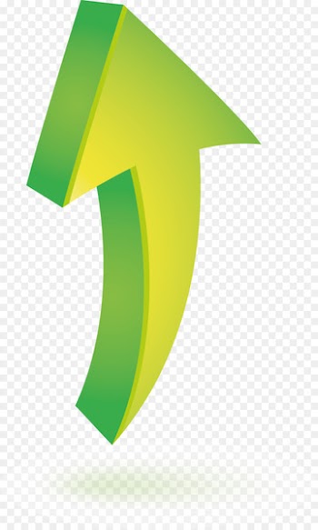 Arrow Graphic design - Green up arrow label element 