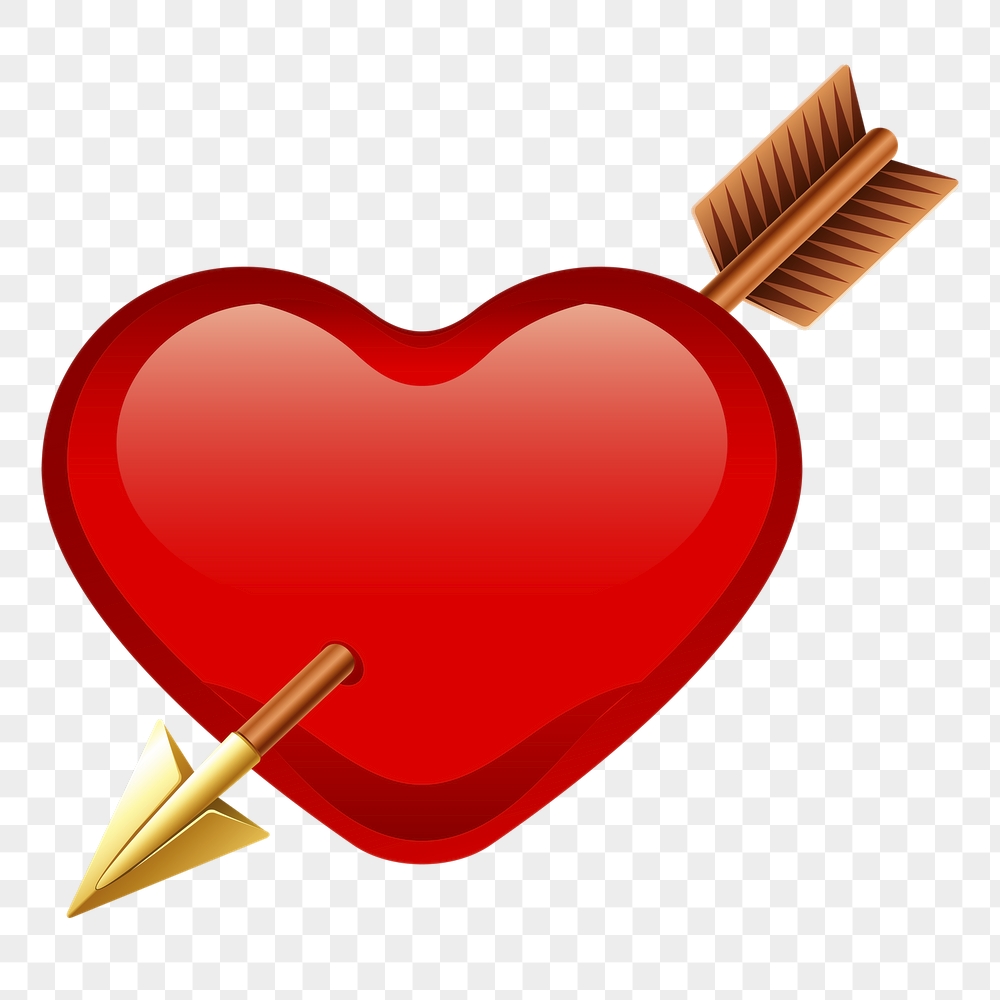 Arrow heart png sticker, Valentine's | Free PNG - rawpixel