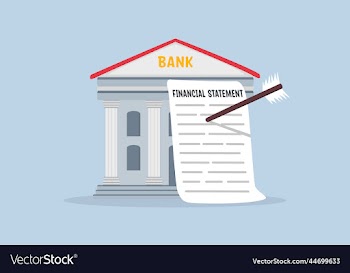 arrow hit bank with financial statement document