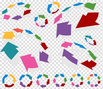 Arrow Icon, Circling colored arrows transparent background PNG clipart