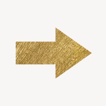 Arrow icon, gold illustration psd | Free Icons - rawpixel