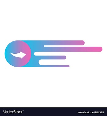 Arrow icon in trendy flat style isolated on grey vector image