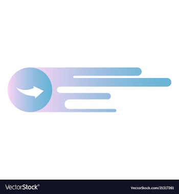 Arrow icon in trendy flat style isolated on grey vector image