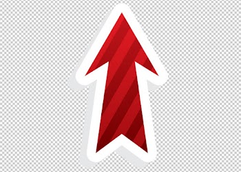 Arrow icon PNG - Red Color