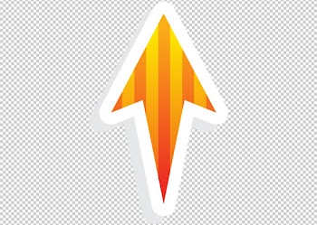 Arrow icon PNG - Yellow Color