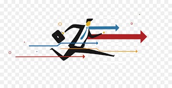 Arrow Illustration - Cartoon business man 