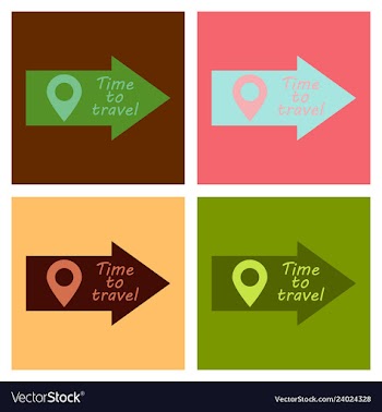 Arrow location icon pin sign navigation map gps vector image