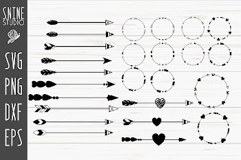 Arrow Monogram SVG Bundle Cut File
