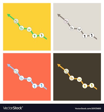 Arrow move up business background with business vector image