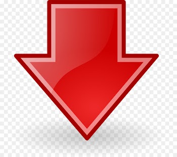 Arrow Red Clip art - Down Arrow PNG Transparent 