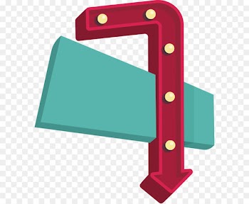 Arrow Right angle - Downward stereo arrow 