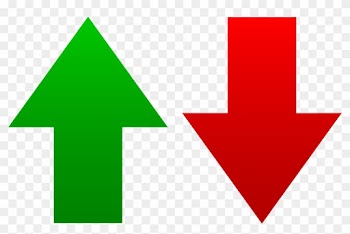Arrow Symbol Clip Art - Green And Red Arrows