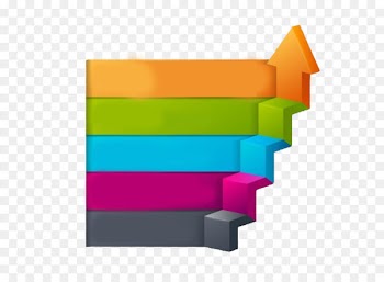 Arrow Three-dimensional space - Color three-dimensional decoration arrow PPT 
