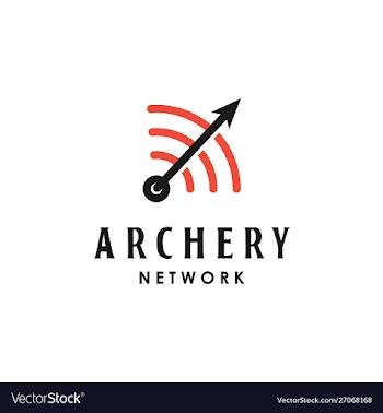 Arrow with network icon logo design vector image