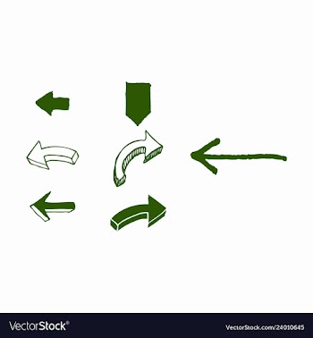 Arrows collection with elegant style and black vector image