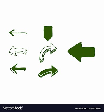 Arrows collection with elegant style and black vector image