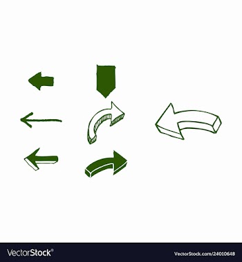 Arrows collection with elegant style and black vector image