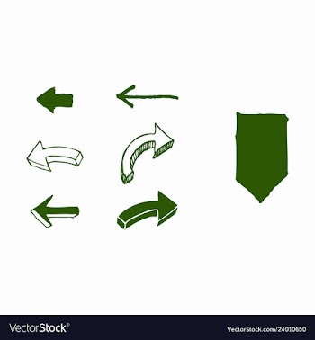 Arrows collection with elegant style and black vector image