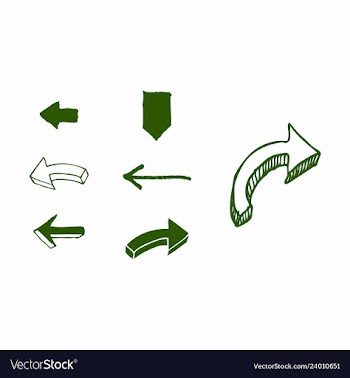 Arrows collection with elegant style and black vector image