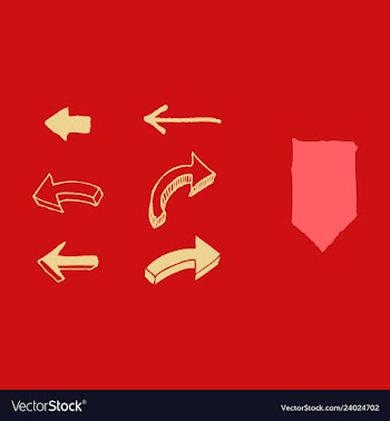 Arrows collection with elegant style and black vector image