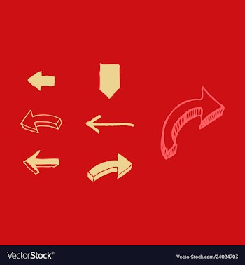 Arrows collection with elegant style and black vector image