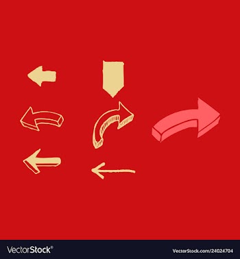 Arrows collection with elegant style and black vector image