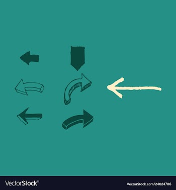 Arrows collection with elegant style and black vector image