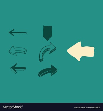 Arrows collection with elegant style and black vector image