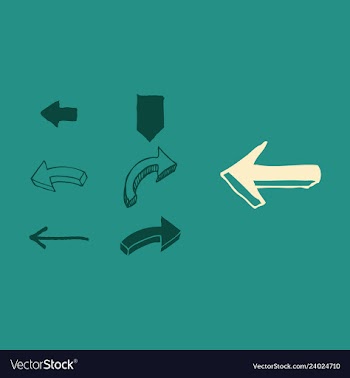 Arrows collection with elegant style and black vector image