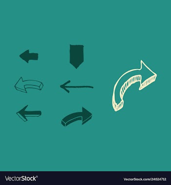Arrows collection with elegant style and black vector image