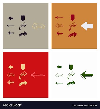 Arrows collection with elegant style and black vector image