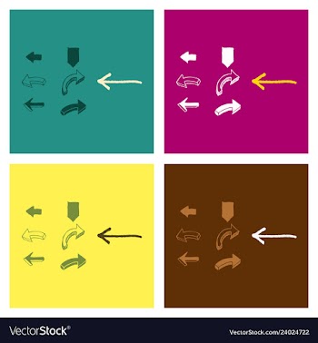 Arrows collection with elegant style and black vector image