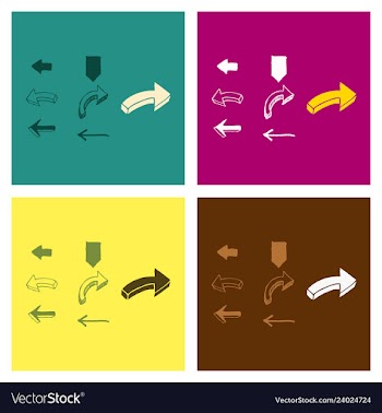 Arrows collection with elegant style and black vector image