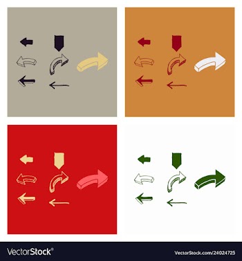Arrows collection with elegant style and black vector image