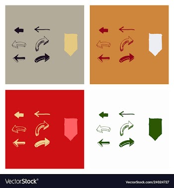 Arrows collection with elegant style and black vector image