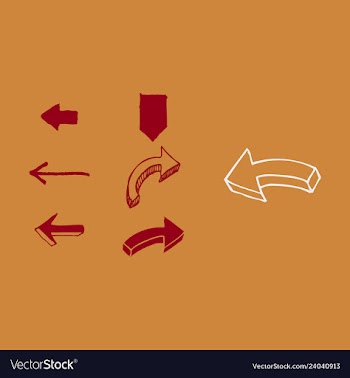 Arrows collection with elegant style and black vector image
