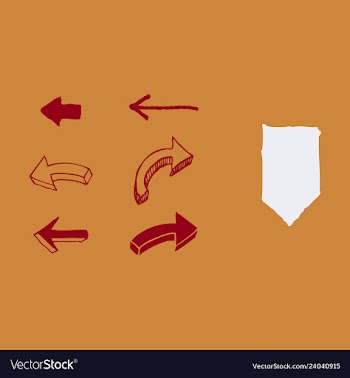 Arrows collection with elegant style and black vector image