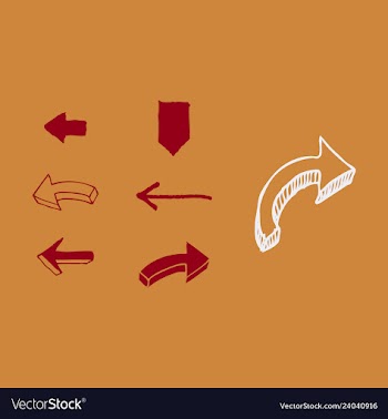 Arrows collection with elegant style and black vector image