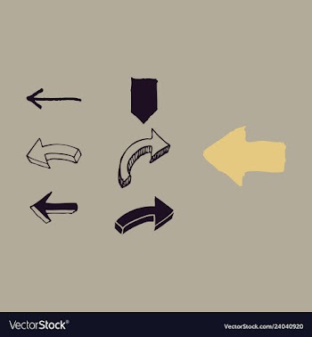 Arrows collection with elegant style and black vector image