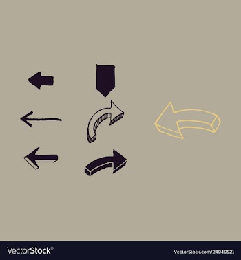 Arrows collection with elegant style and black vector image