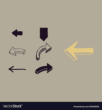 Arrows collection with elegant style and black vector image