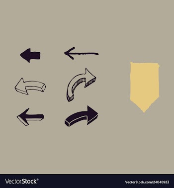 Arrows collection with elegant style and black vector image