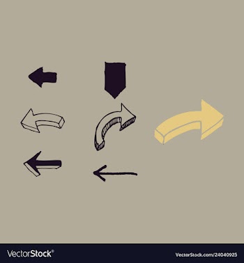 Arrows collection with elegant style and black vector image