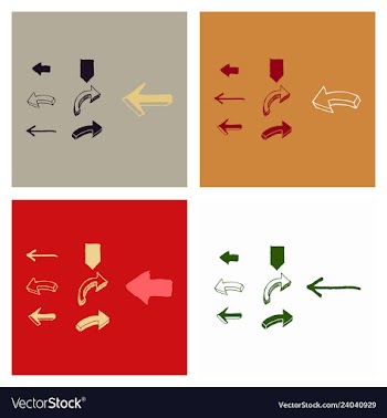 Arrows collection with elegant style and black vector image