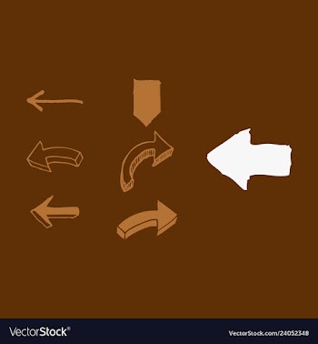 Arrows collection with elegant style and black vector image